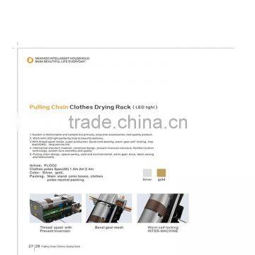 Manual Indoor Pulling Chain Clothes Drying Rack with LED light