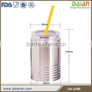 Customized 16oz Double Wall Stainless Steel Tumbler Mug With Straw photo-2