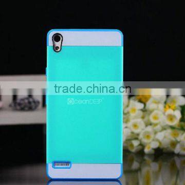 Multicolor Protective slim armor PC TPU snap-on combo case for Huawei Ascend P6 case