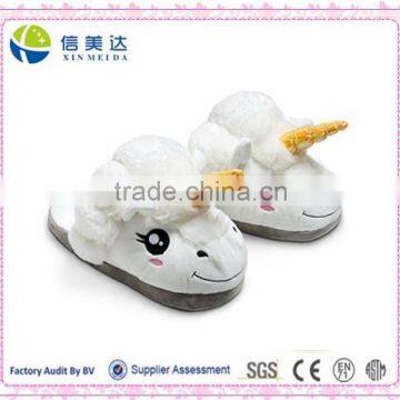 Hot Selling Plush Unicorn Stuffed Slippers for Promotion