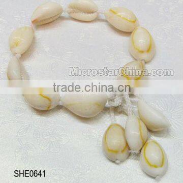 Homemade sea shell beads bracelet
