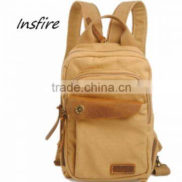 2016 leisure men's canvas laptop school backpack