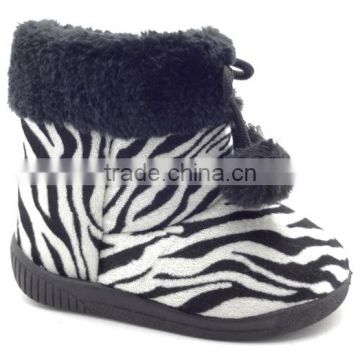 winter baby boots zebra high heel shoes