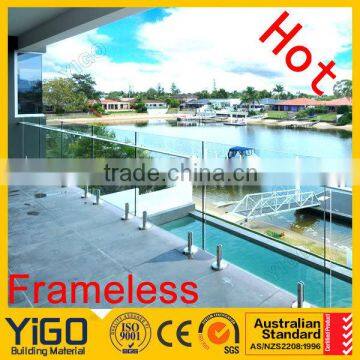 balcony handrail/deck glass railing