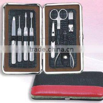 MRT-060 8pcs PU bag stainless steel manicure set in fashion case