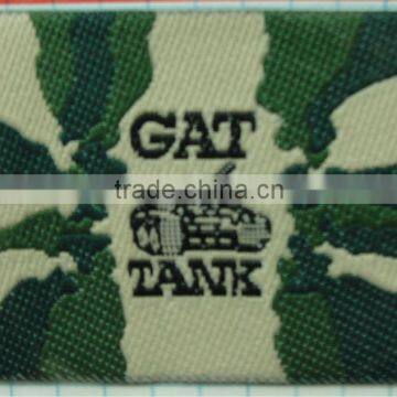 Fashion camouflage woven label for clothing