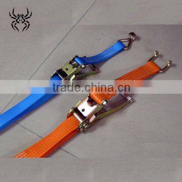 2" strap lashing hook with J or flat (lashing material color with J ) polyester tie down strap