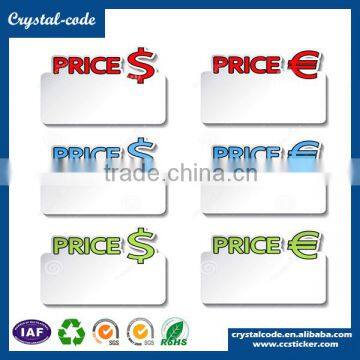 Self adhesive paper in roll pre printed price labels