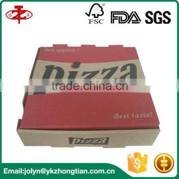 Customized Recyclable Disposable TAke Away Kraft Paper Pizza Box