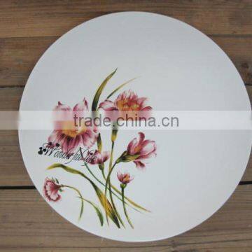 Manufacturing Ceramic Kitchen Plate with Flower Decal