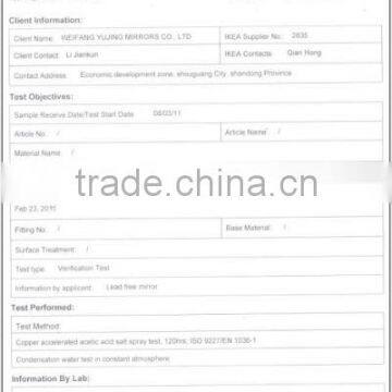 COPPER ACCELERATED ACETIC ACID SALT SPRAY TEST