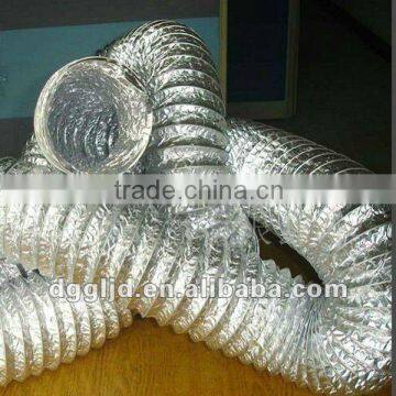 Aluminum foil hoses with spring steel wire