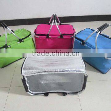 Supply portable folding hand aluminum shopping basket