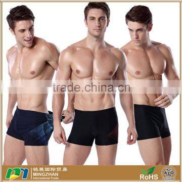 Fashion Printed Soft Spandex Nylon Beach Square Leg Men Swimwear