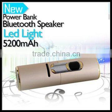 5200mah USB Portable Power Bank with Mini Bluetooth Speaker For Samsung Galaxy S4