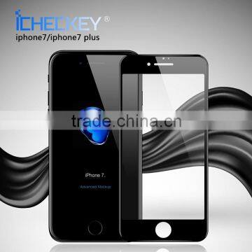 0.33mm 3D soft carbon fiber full cover tempered glass screen protector for Iphone 7/7 plus