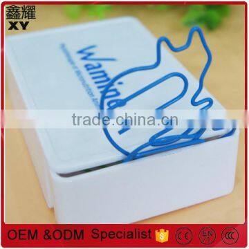 Wholesale price Promotional gifts custom colorful animals cat shape paper clip with plastic box