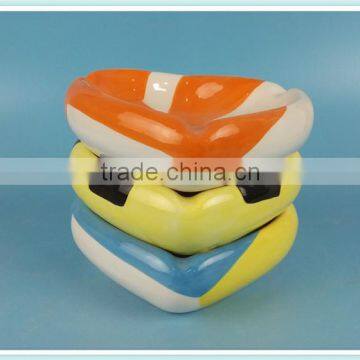 ceramic love ashtray with heart design for lover