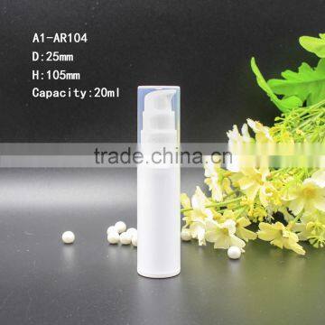 20ml empty airless lotion pump bottle cylinder shape