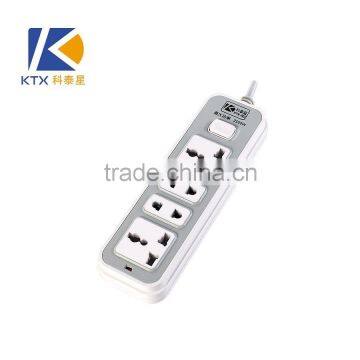 4 Gang Horizontal Single Row Universal Power Extension Socket