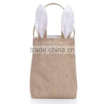 Stcoked Monogrammable Burlap Bunny Easter Gift Bag photo-4