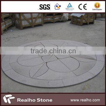 popular granite cream paving stone circle for garden/plaza