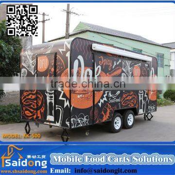 Mobile Fast Food Car Big Wheels Outdoor Food Cart Catering photo-5