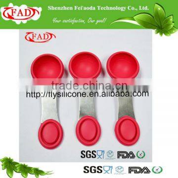 Wholesale Silicone measuring Spoon With Stainless Steel Handle