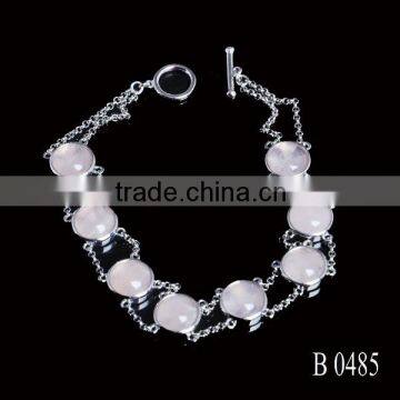 Natural stone rose quartz bracelet magnetic bracelet jewelry