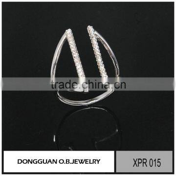 Adjustable pure silver engagement ring factory price jewelry fashion rings