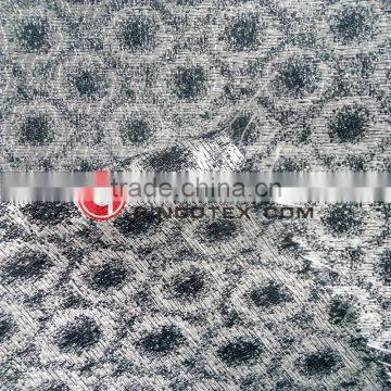 Polyester Cotton cutted Flower Bronzing Gold African Style Fabric For lady garment