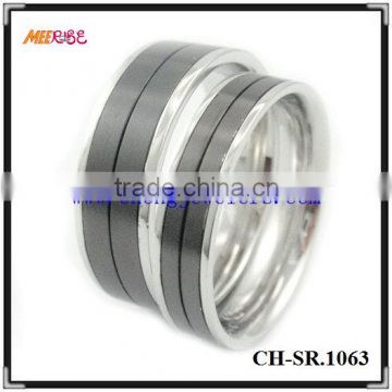 stainless steel gear rings with two strips center