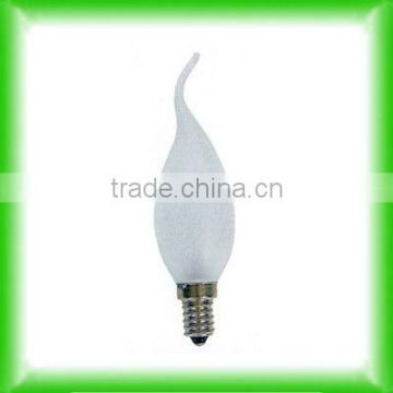 C32 long tip incandescent light bulb