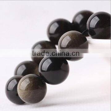 12mm gold obsidian loose beads in strands