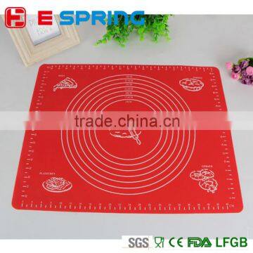 100% food grade 40*50cm larget Fondant Clay Pastry Icing Silicone Rolling Cut Mat Dough Cake Tool