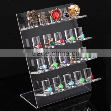 new design Inclined shape plexiglass acrylic display rack for jewelry