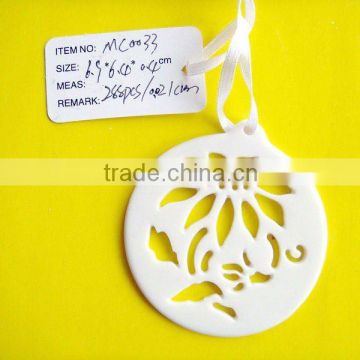 white porcelain hanging ornament