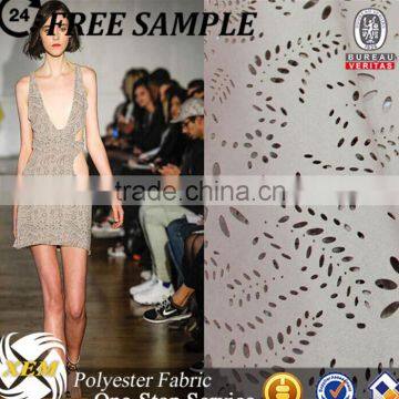 fashion fabric 2016 perforated suede fabric microfiber for dress