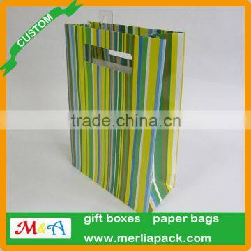 Luxury Paper Gift Bags Party Wedding Birthday With Euro Hook Slot Hang Tabs Bag photo-3