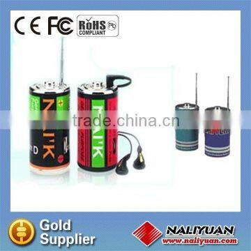 Hot sales battery shape advertising radio for promotion