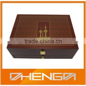 Custom Made Good Quality Wooden Box for Tea With Velvet Lining Inside photo-3