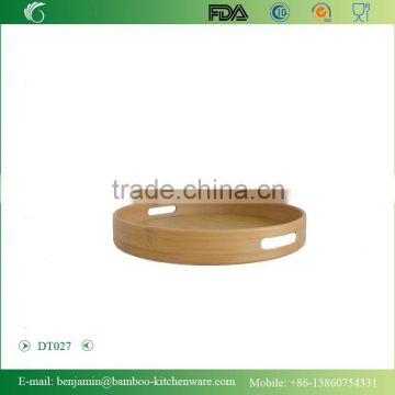 DT027/Round Bamboo Serving Tray/Bamboo Tray For Tableware Kitchenware