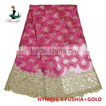 Haniye 2016 Wholesale African Tulle Lace Fabrics/net Lace Fabrics for Party/NYN55 photo-5