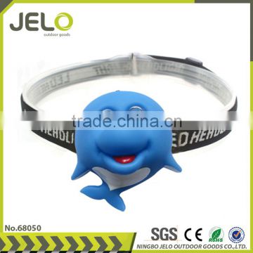 Cheaper Lovely 2LED Dolphin Headlight Camping Kids headlamp Outdoor Hiking Animal Children Head Torch