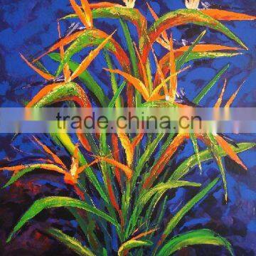 Canvas flowers oil painting