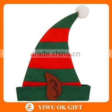 Latest Stripy Children's Santa's Little Helper Elf Hat with Ears For Christmas