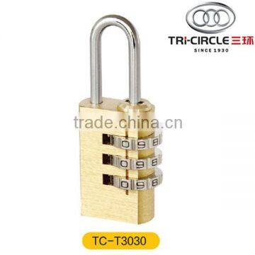 High Quality Yantai Tri-Circle Brass Combination Padlock TC-T3030