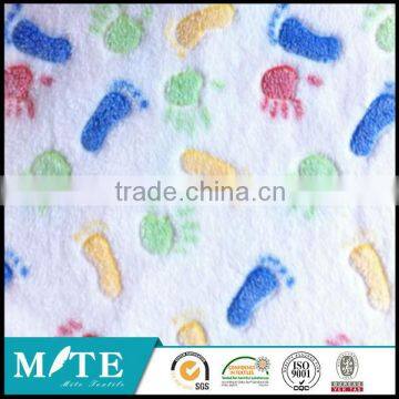 White Jacquard Weaving Coral Fleece Fabric