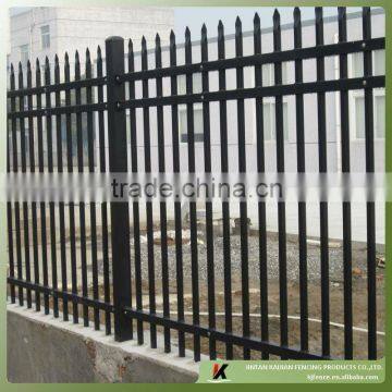 Powder coated residential steel fence