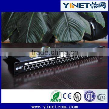 Premium 24 Port Cat5E Patch Panel CE,ROHS,CCC certifified